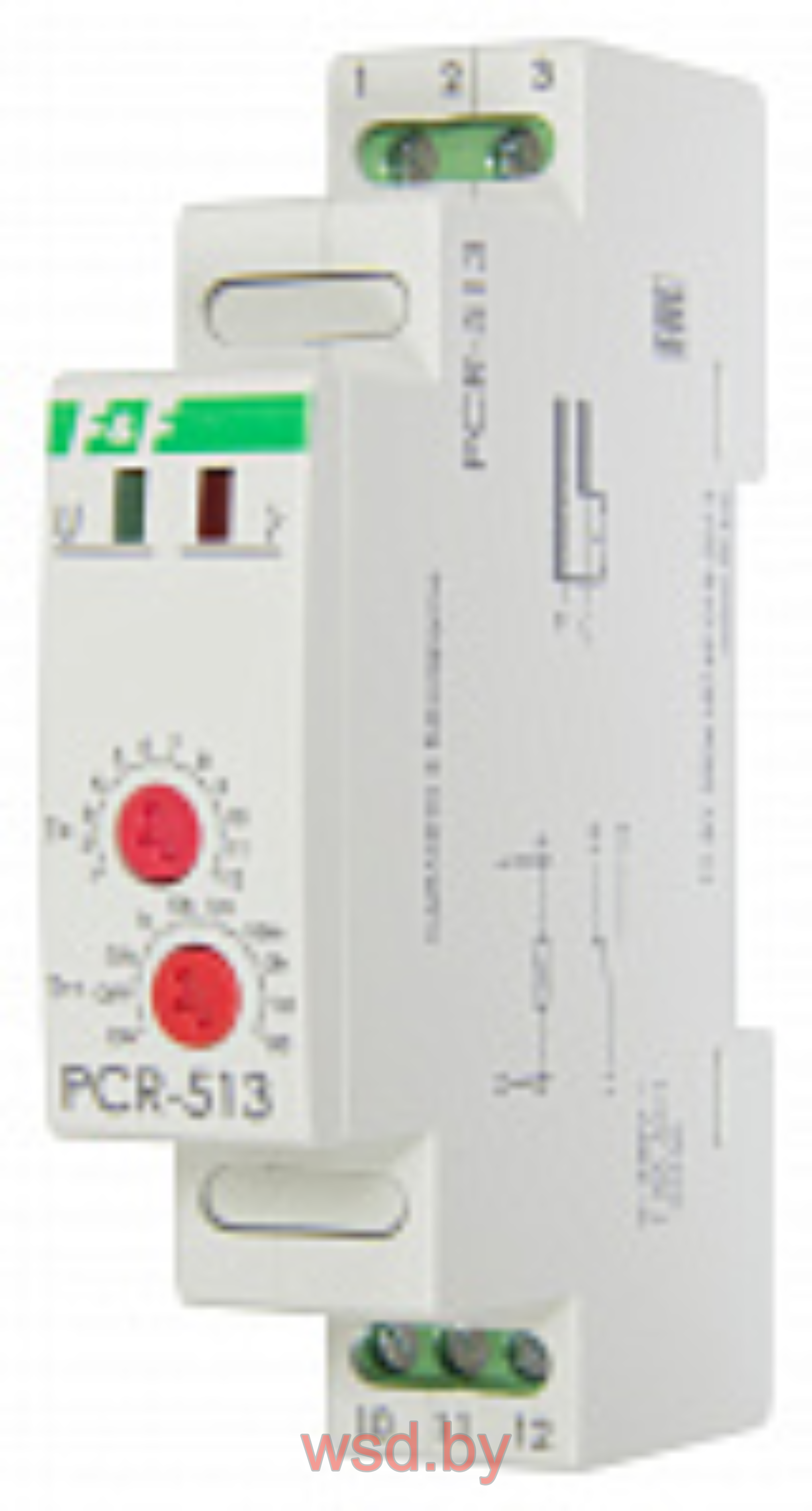 PCR-513 с задержкой включения, 1 модуль, монтаж на DIN-рейке 230В AC 8А 1NO/NC IP20